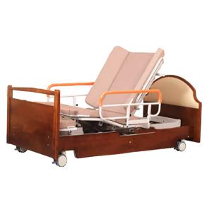 Multifunctional Electric Rotary Nursing Beds Solid Wood Metal Material Elderly