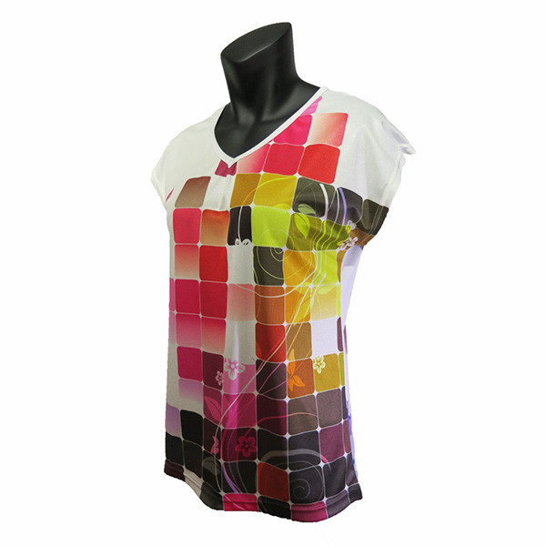 Short Sleeve Colorful Casual Sportswear Slin Fit Ladies Running T Shirts