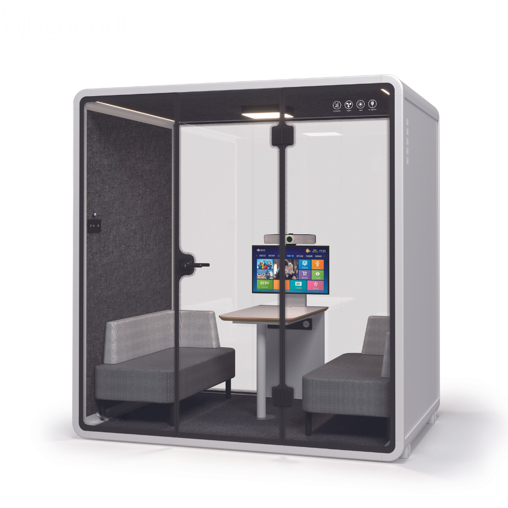 Quality Indoor Prefabricated Office Pod Custom Modular Phone Booths White for sale