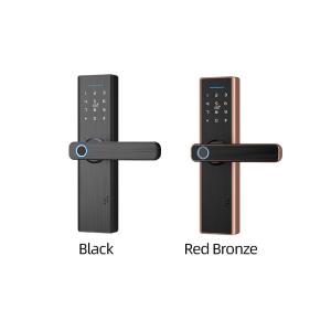 Durable Luxury Fingerprint Handle Door Lock 60mm With Camera