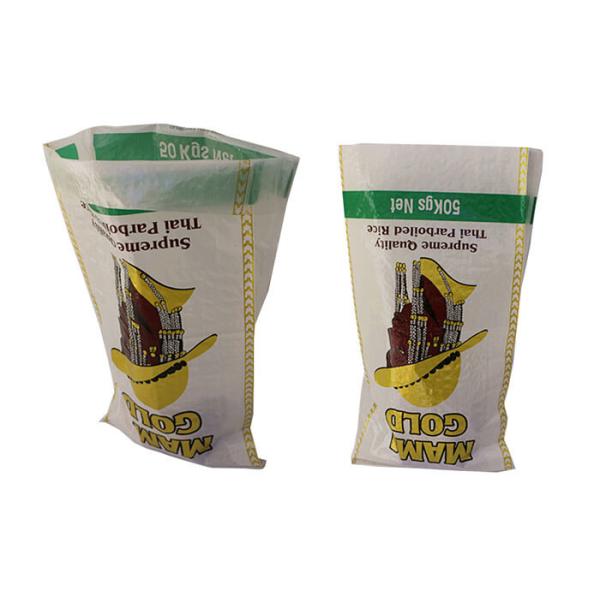 Leak Resistant PP Woven Rice Bag , BOPP Laminated Rice 25kg Bag