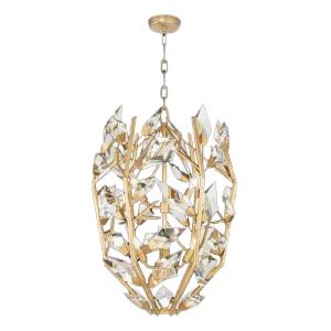 Round Creative Modern Crystal Chandelier With Gold Finish Hand Cut Faceted
