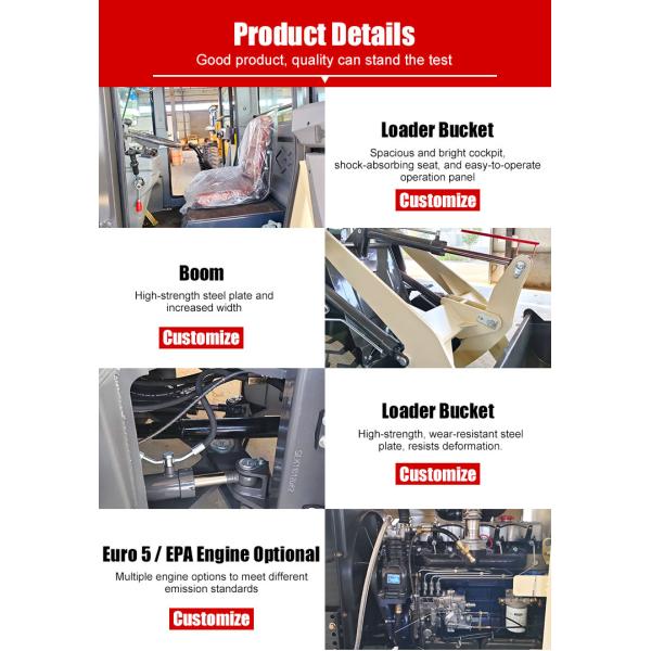 Chinese Factory 1Ton 2Ton 3Ton 5Ton Mini Shovel Loader Small Compact Multifunctional Articulated Wheel Loader Price