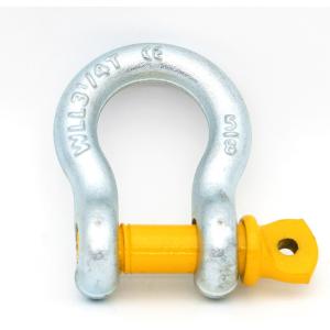 Alloy Steel Forged Screw Pin Bow Shackle , Galvanized Heavy Duty Lifting