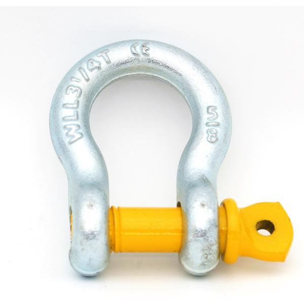 Alloy Steel Forged Screw Pin Bow Shackle , Galvanized Heavy Duty Lifting