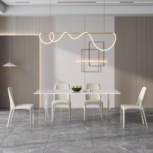 Sleek Metal Leg Dining Chairs , Minimalist Silhouette High Back Dining Room