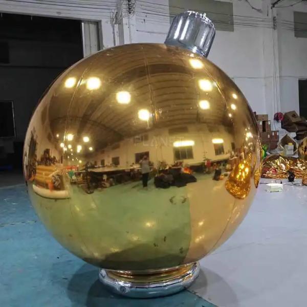 Buy Big PVC Ornament Christmas Mirror Ball Shiny Balls Inflatable Mirror Balloon For Decoration at wholesale prices