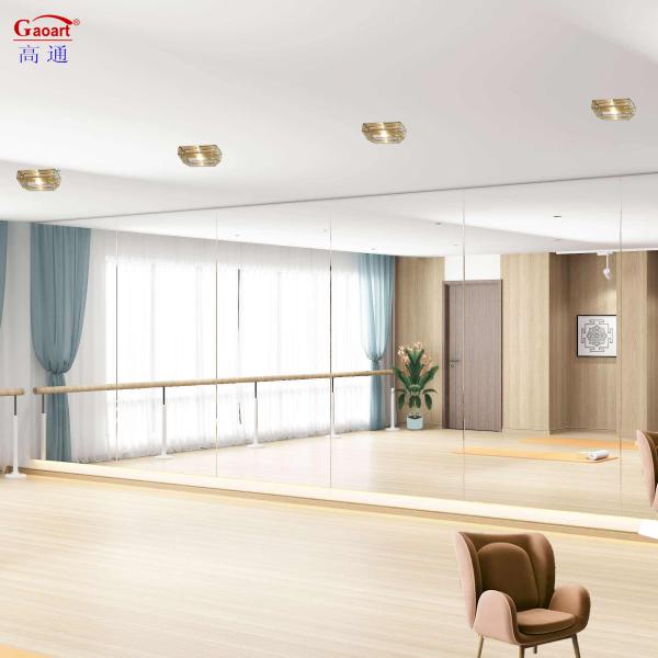 Large Wall Mount Silver Decorative Home Barber Station Mirror For Dance Studio Salon