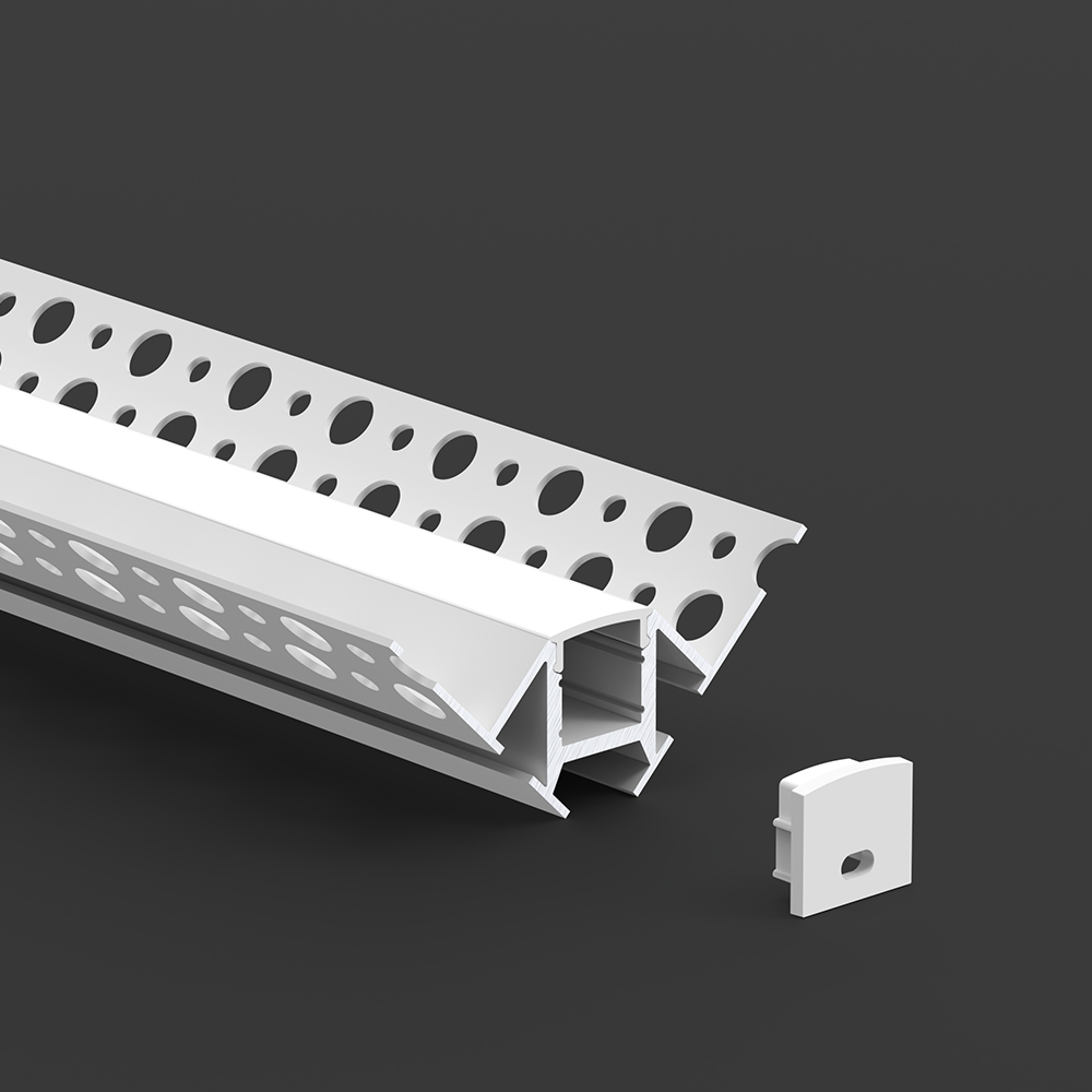 6063 Aluminum Alloy Recessed LED Mounting Profile with PMMA Diffuser for W64.0 ×