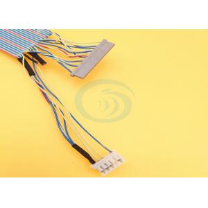 30AWG Multicolor Flat Twisted Pair Ribbon Cable With IDC / DF14 Connector