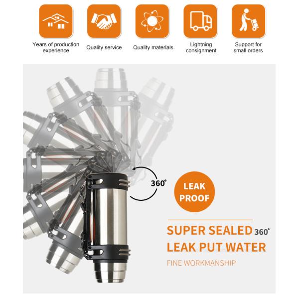 Travel Kettle Pot Insulated Stainless Steel Travel Water Bottle 850/1000/1500/1800/2300ml