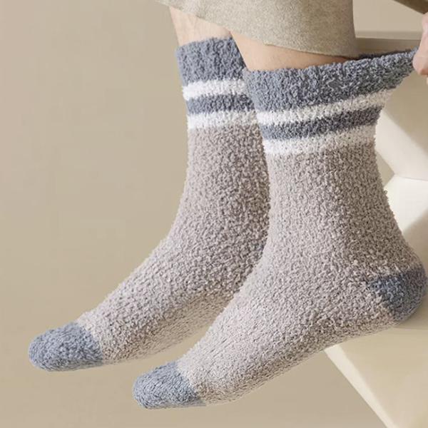 Extra Thick Striped Soft Warm Fuzzy Socks Indoor Warm Sleeping Socks