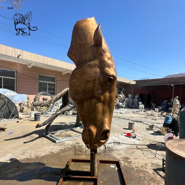 Big Horse Head Bronze Sculpture Metal Animal Statue Home Decor Large Outdoor Garden Custom