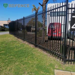 6Ftx8Ft Garden Black Metal Fences Anti Rust Galvanized Steel Fence