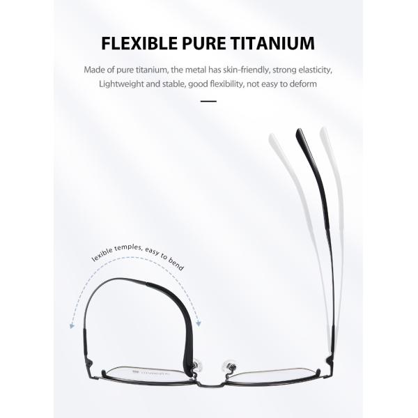 OEM Titanium Frame Glasses Anti Allerg Corrosion Resistant For Men