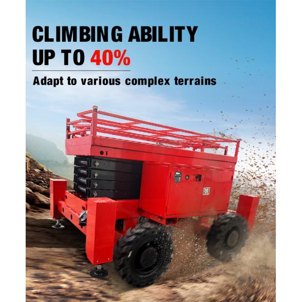 Mobile Electric Self-propelled Hydraulic Scissor Lift Platform Table Aerial Man Lift All Rough Terrain Lifter Scaffolding