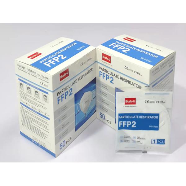 Male And Female Adults FFP2 Particulate Respirator Single Pack 50pcs/Box