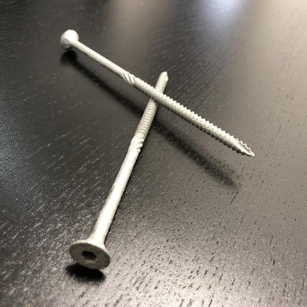 Buy Coarse Thread Wood Deck Screws Galvanised C4 14G Bugle Head Screws 150mm With Knurl at wholesale prices