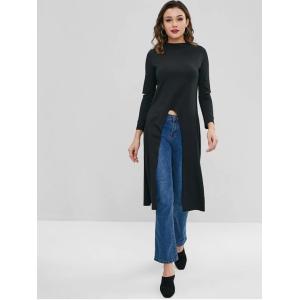 High Low Slit Custom Longline T Shirt For Women