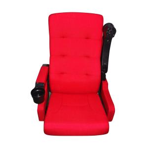 Red Fabric PP Home Theater Seating Chairs Movable Armrest Standard Size