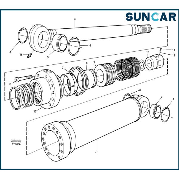 SUNCARVO.L.VO VOE 11703474 VOE11703474 Cylinder Seal Kit For Excavator EC280
