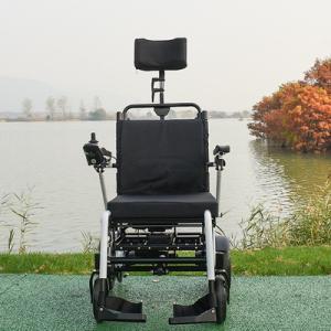 Aluminum Electric Collapsible Wheelchair 120kg Load Lightweight