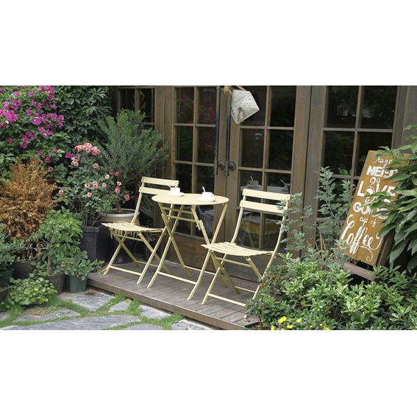 Traditional Charm Contemporary Function Folding Table and Chair Set for Courtyard