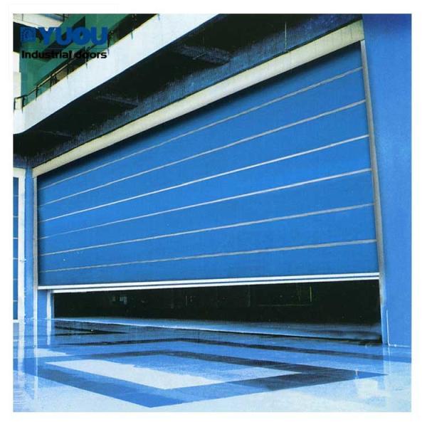 Buy Inorganic Fire Fabric Roll Up Doors Folding Automatic Stackable 40mm Splint at wholesale prices