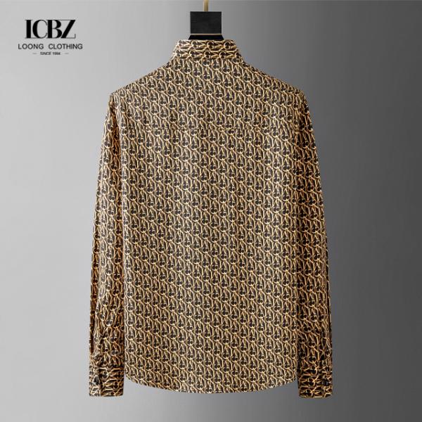 Full Sleeve Mens Designer Fashion Casual Long Sleeve Shirt Fabric Printing for Adults