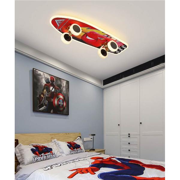 Nordic Bedroom Children'S Room Ceiling Light Cartoon Eye Protection Scooter Lamps