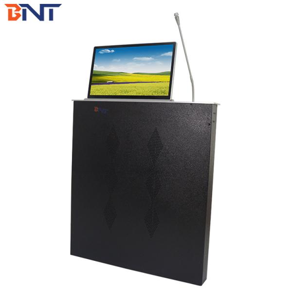 Conference system motorized lcd monitor lift mechanism with discussion