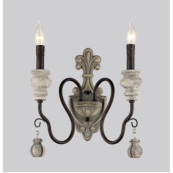 Vintage Wall Lamp Wood Iron Wall Light Bedroom Bedside Living Room loft wall light (WH-VR-58)