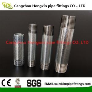 Npt long thread black & galvanized carbon steel pipe nipples