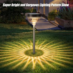 Quality Garden Pathway Solar Stake Lights With 8-10 Hours Working Time IP65 Outdoor Waterproof LED Lighting for sale