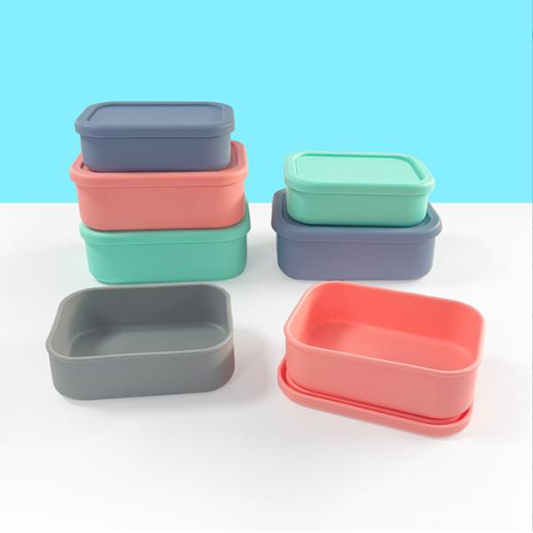 Freshness Preservation BPA Free Silicone Sealed Storage Box for Kids Silicone Bento Box