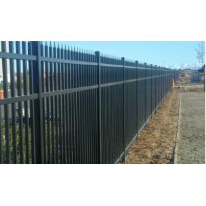 1.8m Height Black Powder Coated Tubular Fencing Spear Top