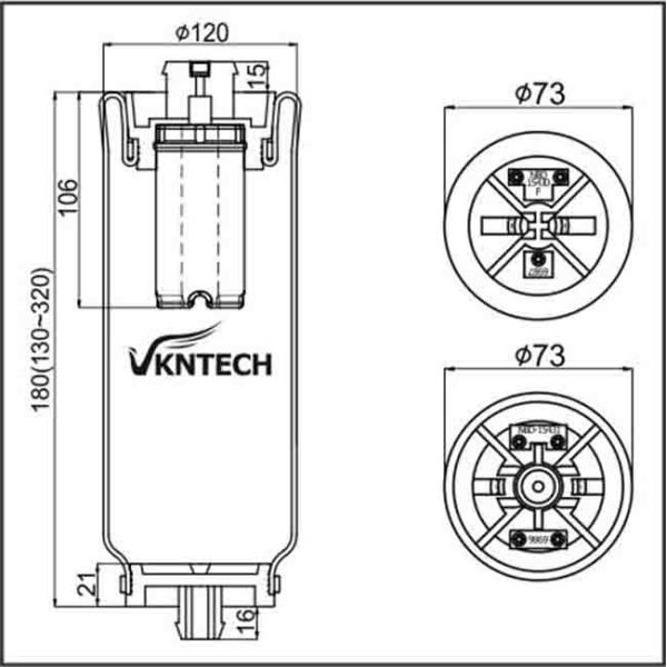 VKNTECH 1S7207 Air Spring Bellows Rear For Bus Truck W02-358-7207 1S5-175 18-40977-000 18-52651-000 VKNTECH 1S7207