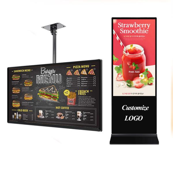 27" 4K HD Wall Mounted digital signage advertising screens Non Touch Hanging