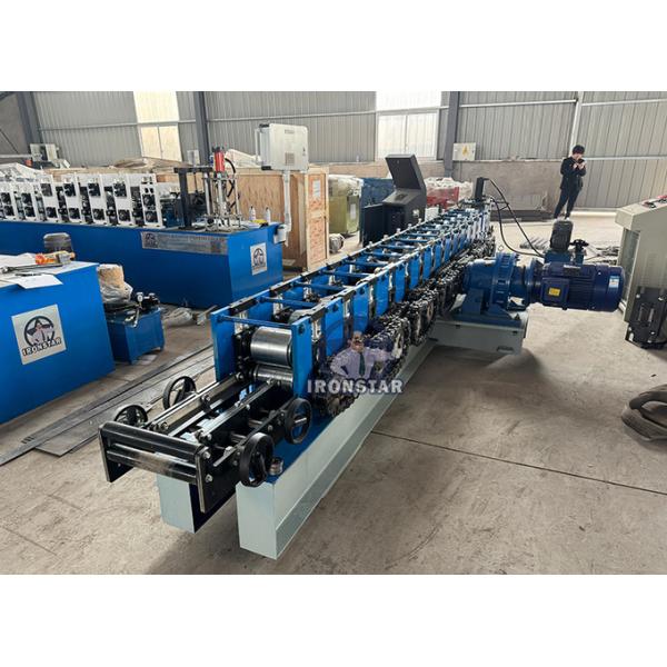 30*50mm and 30*70mm 2 sizes in 1 U guide rail roll forming machine for Nicaragua shutter door track machine