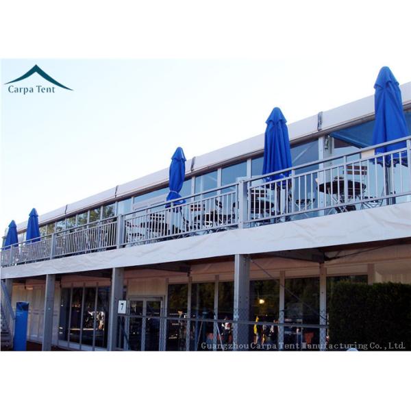 Double Deck Heavy Duty Glass Wall Tent With Wind Resistant PVC Tent Fabric