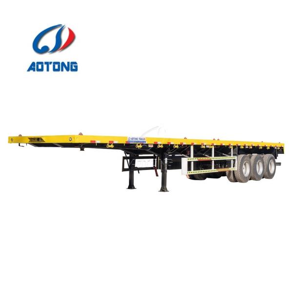 Buy Double Axle 40 Feet Flatbed Trailer 3 Axle 40ft Container Flatbed Semi Trailer at wholesale prices