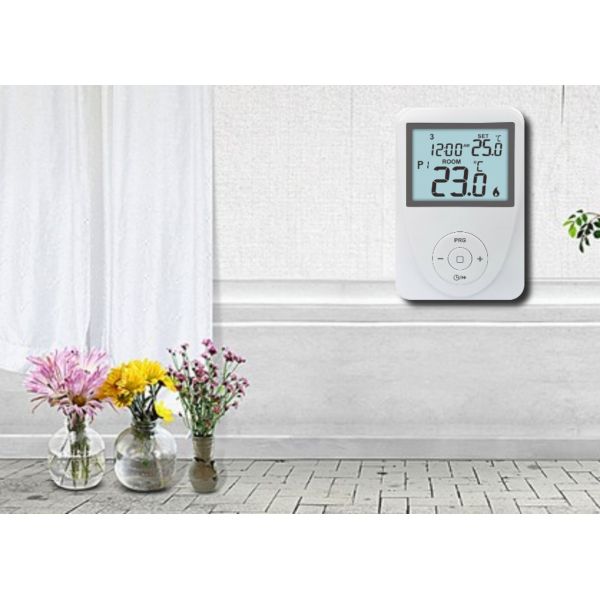White LCD Display Underfloor Heating Room Thermostat for Underfloor Heating Systems Compatibility