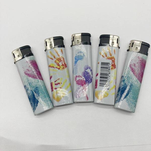 Electronic Disposable Gas Lighter With Five Colors Refillable