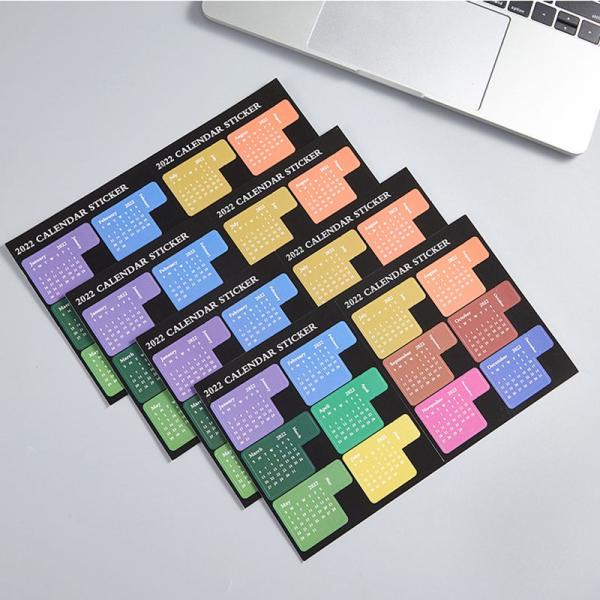 Calendar Stickers Monthly Planner Gift for Journal Notebook Agenda Style Memo Pads