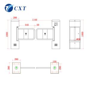 Smart Supermarket Swing Barrier Gate With Security Access Control System130m
