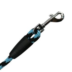 Custom Polyester Pet Traction Rope Metal Clips Double Dog Leash