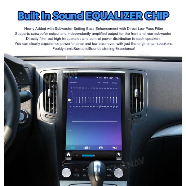 Viknav Car Radio For Infiniti G25 G37 (2004-2013)12.1 Inch Android13 Rear View Navigation GPS Original Car Function