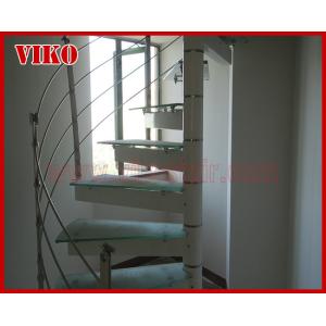 Spiral StaircaseVH40S Aluminum Spiral Stainless Steel Stair Tread Glass Curved