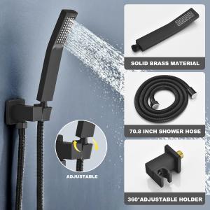 Bathroom shower mixer 360 degrees rotating thermostatic waterfall rainfall