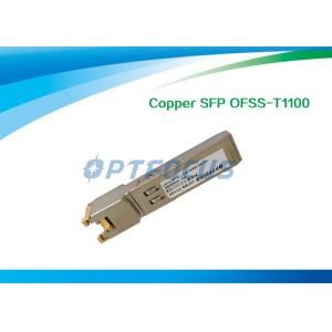 Copper RJ45 SFP Optical Transceiver , optical fiber transceiver Gigabit Ethernet